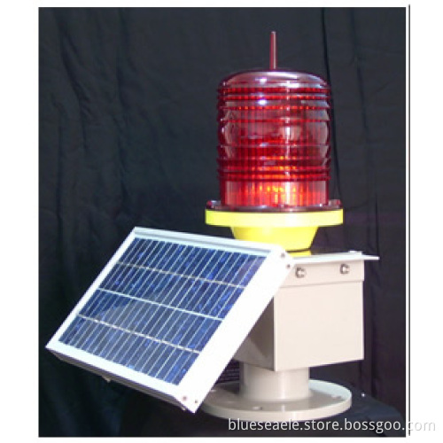 Silicon Solar Powered Aircraft Obstruction Aviation Lamp